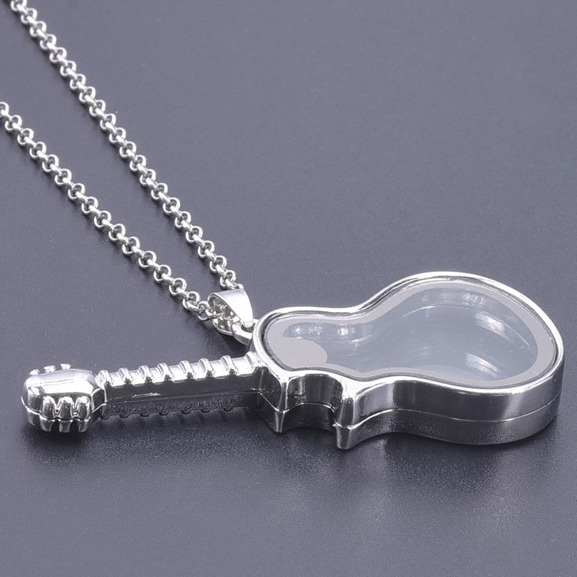 1Pc Round Heart Glass Cremation Urn Locket Pendant Necklaces For Ashes Mix Geometric Memory Floating Relicario Collares Jewelry