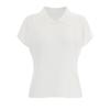 Shop   Loa Women S Collar Neck Button Half Open Regular Fit Cap Sleeve Knit Tee 