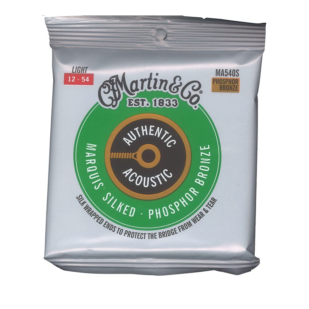 MARTIN MA540S Marquis Silked Phospher Bronze Light Acoustic Guitar Strings X 3 Sets