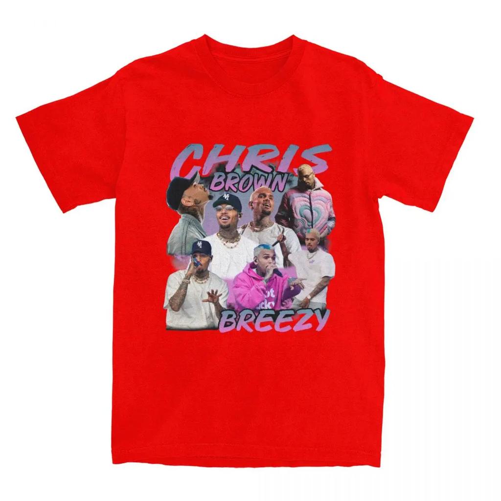 Chris Brown Bootleg UnisexT Shirt Hip Hop Homage Outfit Vintage Tee Shirt T-Shirts Pure Cotton All Seasons Clothes