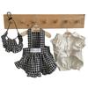 Ins Black Plaid Puppy Dog Shirt Princess Style Dress Teddy Pomeranian Small and Medium Dog Cat Pet Clothes