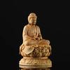 Zypressenholz-Schnitzerei sitzende Statue, Der Buddha Buddha's Heimdekoration, Auto Buddha Statue