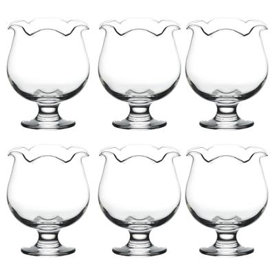Toyo Sasaki Glass Parfait Glass Tropical Glass Tropical Punch Hanabuchi Set of 6 Made In Japan Dishwasher Safe Sunday Dessert Glass Juice Glass with