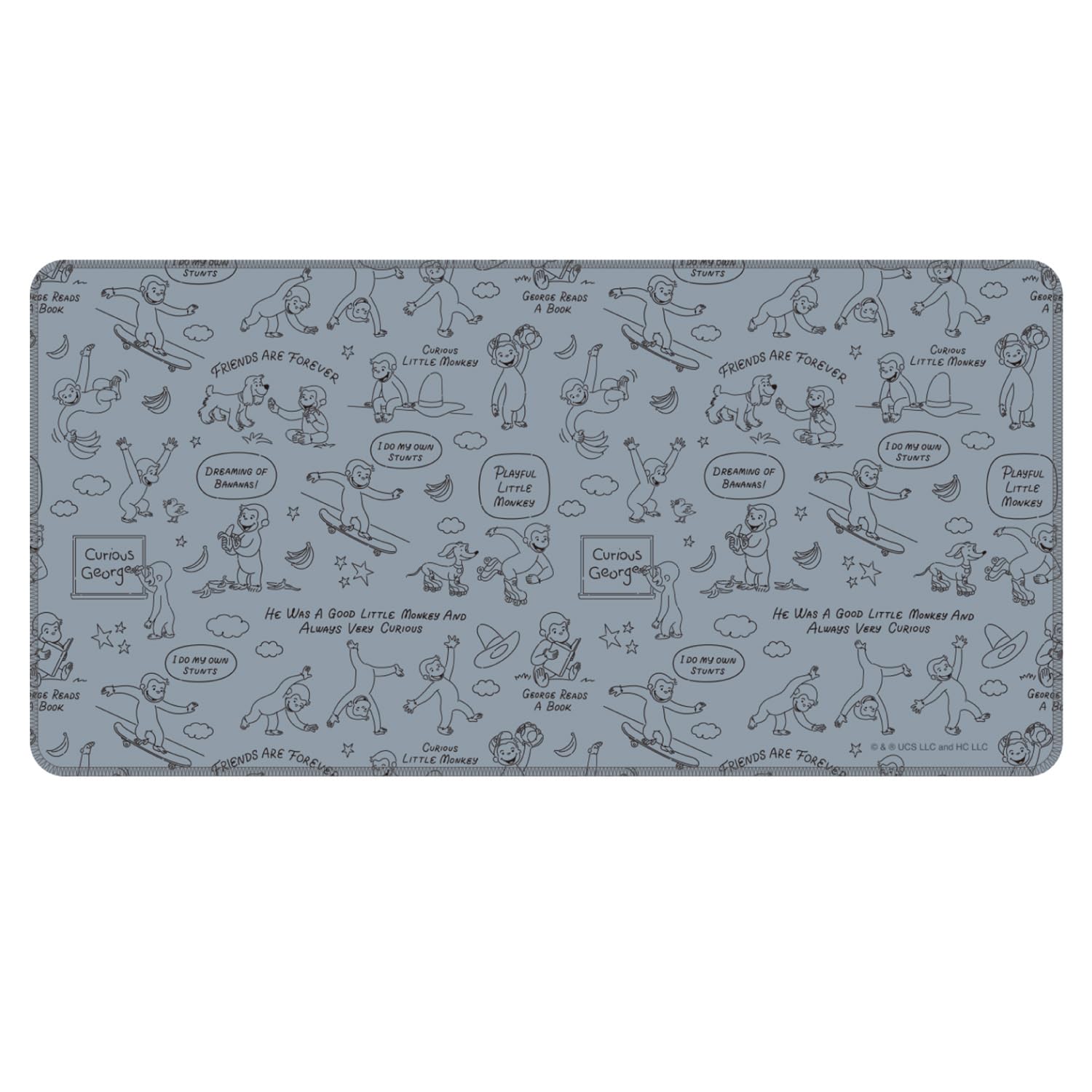 Gourmandise Curious George Desk Pattern B Mat, All-over CG-49B