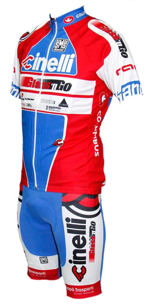 Cinelli Cycling Race Jersey Set for Road Bikes and Glassn GO Santini Jersey and Bib Size M MTB, Shorts, (605047200102)