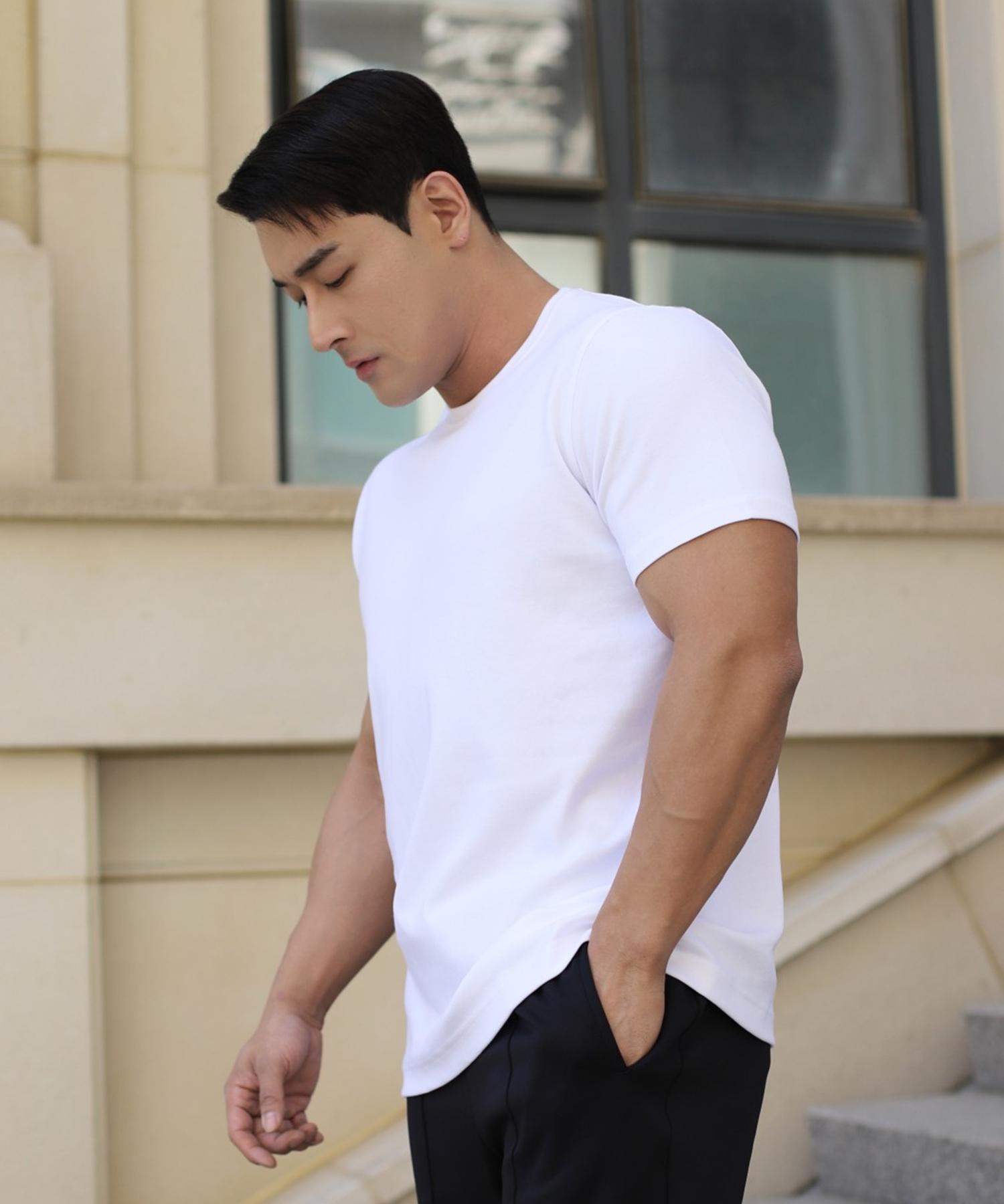 Bostfit Signature Muscle Fit Cotton Modal Short Sleeve T-Shirt Paul White White/M (95 Muscle Fit)