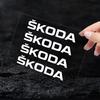 4Pcs Car Door Handle Stickers Tire Rear View Mirror Decals For Skoda Octavia Superb Rapid Kodiaq Karoq Fabia Kamiq Roomster Citigo