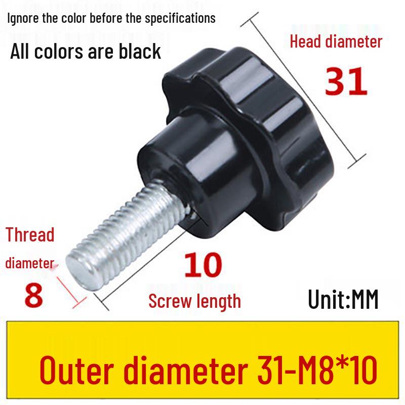 Star-Shaped Bakelite Hand-Tightening Screw Handle (M4-M10)