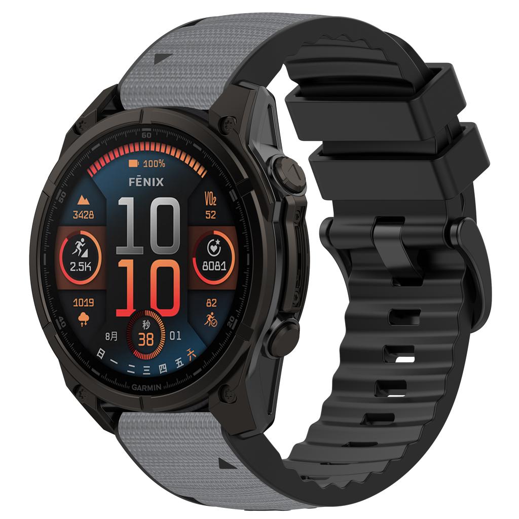 Silikon+Nylon Armband für Garmin Uhr Fenix 8 51/47mm 7/6 7x 6x Band für Forerunner 955 965 für Quatix Smartwatch Sportarmband
