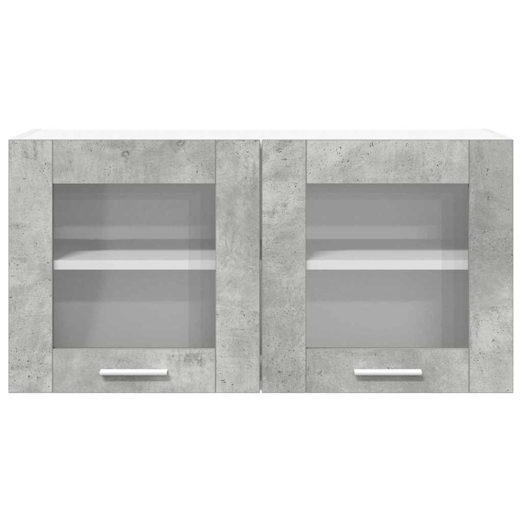 Wall Cabinet Concrete Grey and White 80 x 31 x 40 cm Engineered Wood