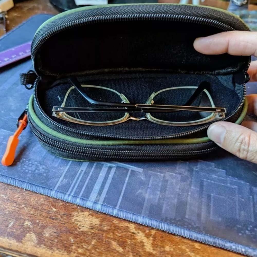 Large Capacity Double-layer Glasses Organizer Cloth Glasses Protective Pouch  Daily