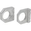 Dirt Bike Rear Axle Block CNC Motorcycle Chain Tensioner Adjuster for KX450F 16-18 KX250F 17-19 KX250 KX450 19-24 KX250X KX450X 22-24 Silver