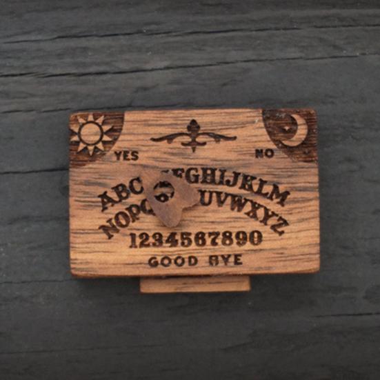 Miniature Spirit Board with Drawer Vintage Ouija Board Alphabet Ouija Board with Planchette for Halloween Decorations