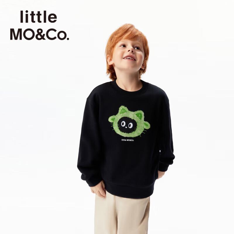little MO&Co. Kids  Cat Print Long Sleeve Sweatshirt 160