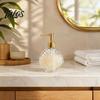 Pump Lotion Bottle 400ML Beach Seashell Refillable Soap Dispenser, Liquid Hand Glass Durable Dispenser Container, for Bathroom Kitchen Countertop