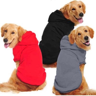 Sweat à capuche pour animaux de compagnie, doux, épais, confortable, couleur unie, deux pattes, moyen et grand chien, tenue, vêtements, fournitures pour animaux de compagnie, printemps automne hiver
