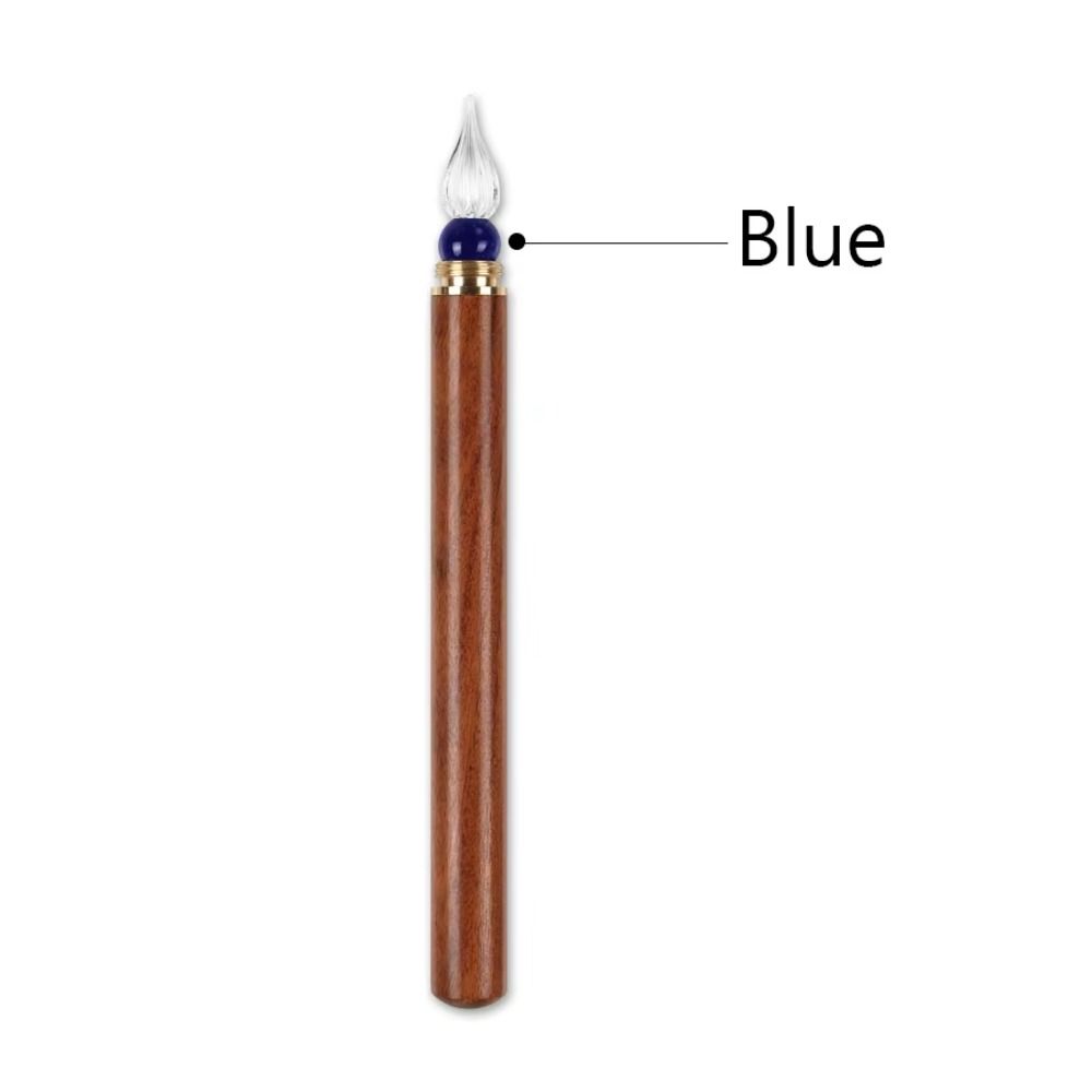 Wood Handle Glass Dip Pen Filling Ink Dipping Pen School Supplies Glass Fountain Pen  Signature