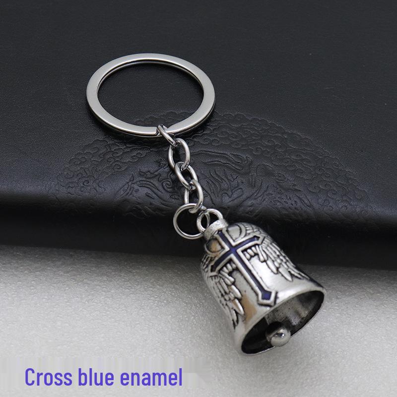 Retro Metal Jewelry Keychain with Bell Pendant - Car and Bag Decoration