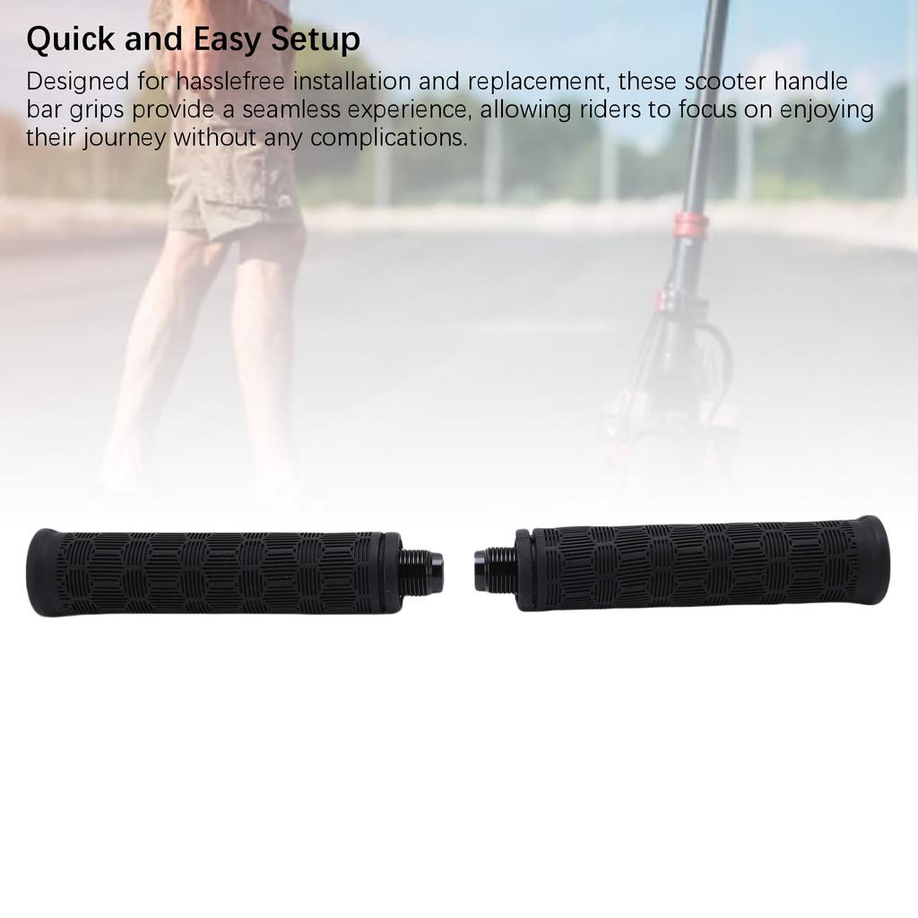 2PCS Electric Scooter Handlebar Grips Silicone Soft Comfortable Antislip Scooter Handle Sleeve Cover