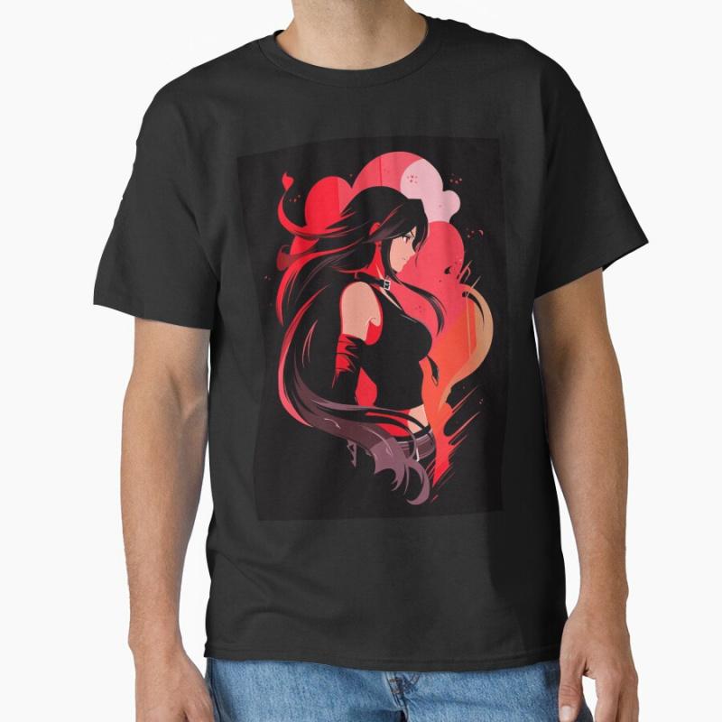 Tifa Graffiti Final fantasy cloud strife jrpg video game T Shirt for men 100 cotton large size Adult tops S6XL S