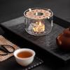Heat-resistant glass candle base heating tea stove new Chinese style household tea art insulation tea stove