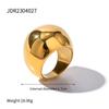 Stainless Steel Exaggerated Ring Smooth Vintage Finger Ring Exquisite Geometric Ring  Wedding