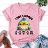 New Chicken I Have 5 Moods Printing T Shirts Unisex Fashion Short Sleeve T Shirt Summer Casual Loose Women T-Shirt
