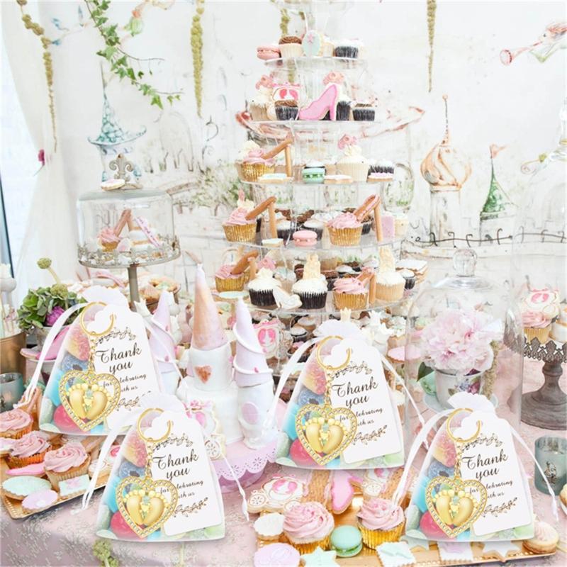 Set of 12 Stylish Heart Foot Keychain Souvenirs Heart Foot Keychains for Wedding Guest Favors and Baby Showers Gift