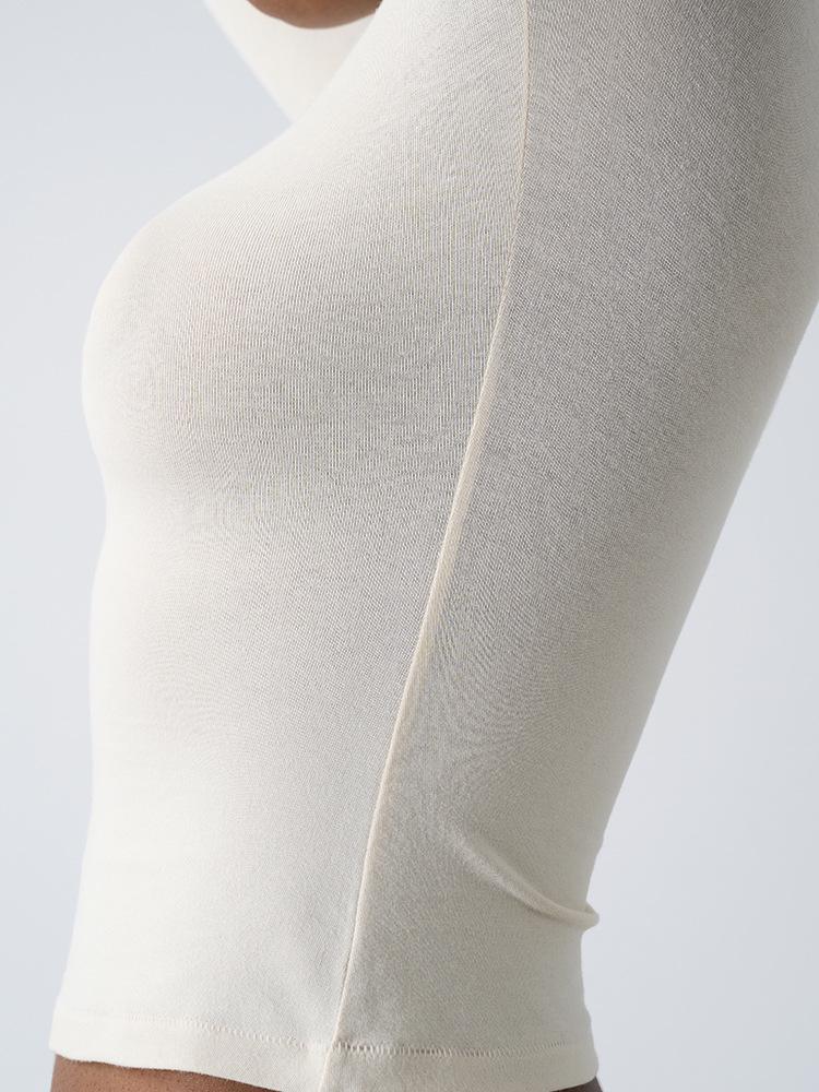 Women's Slimming Long Sleeve Yoga Top - Nude Feel, Round Neck