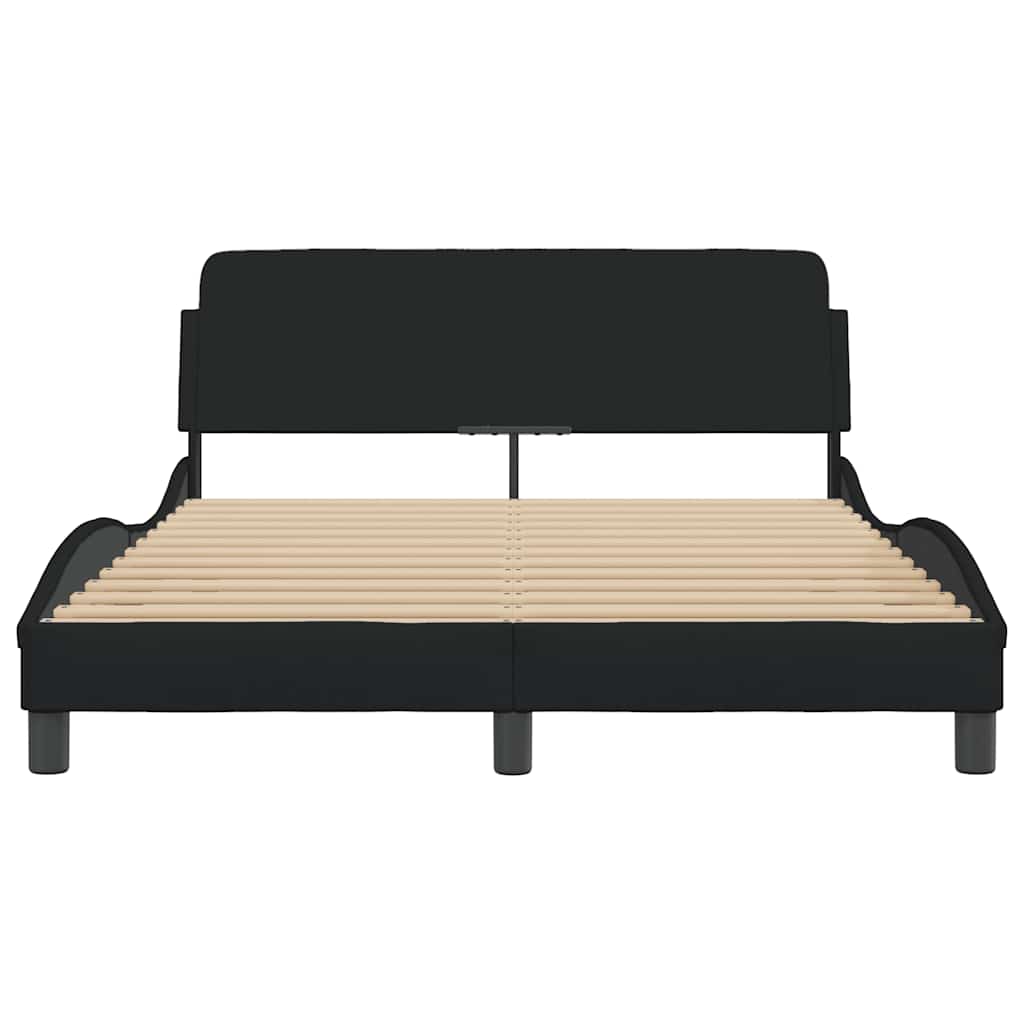 Bed Frame Dover Black 120x200 cm Fabric