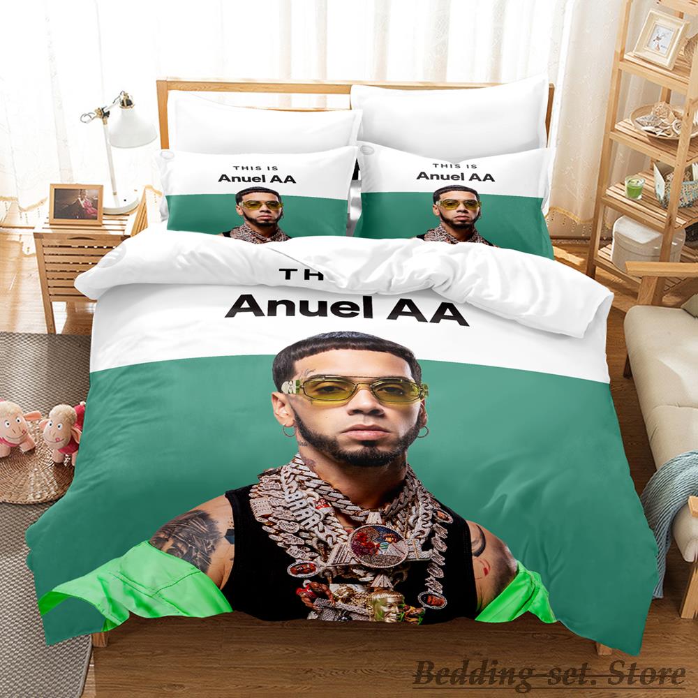 Anuel Aa Real Hasta La Bedding Set Single Twin Full Queen King Size Bed Set Aldult Kid Bedroom Duvetcover Set Parure De Lit