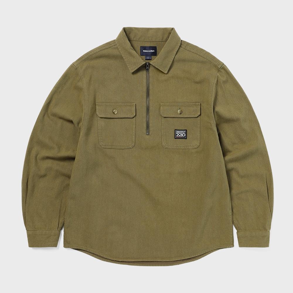 Эта рубашка с полумолнией цвета оливы L