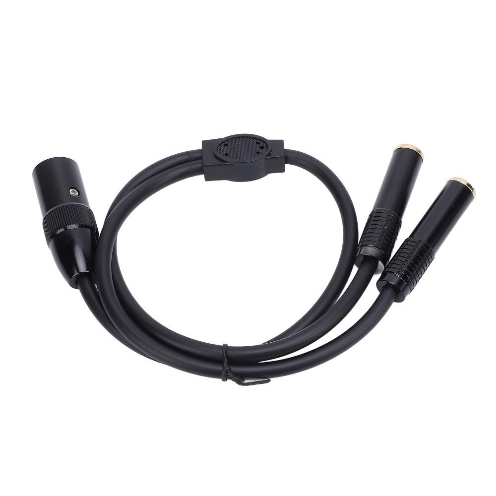 Plug and Play 3Pin XLR Male to Dual 6.35mm Female Gold Plated Stereo Converter Cable  Amplifier