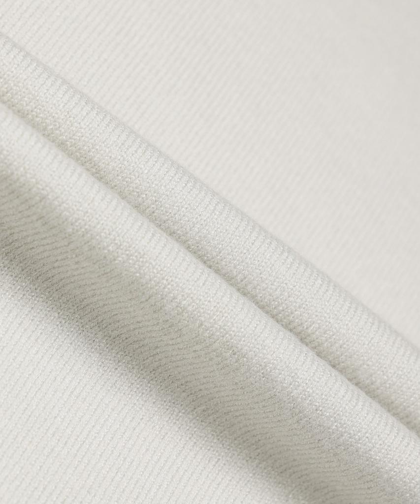 247SERIES Fine Ribbed V-Neck 12Gg Knit Ivory