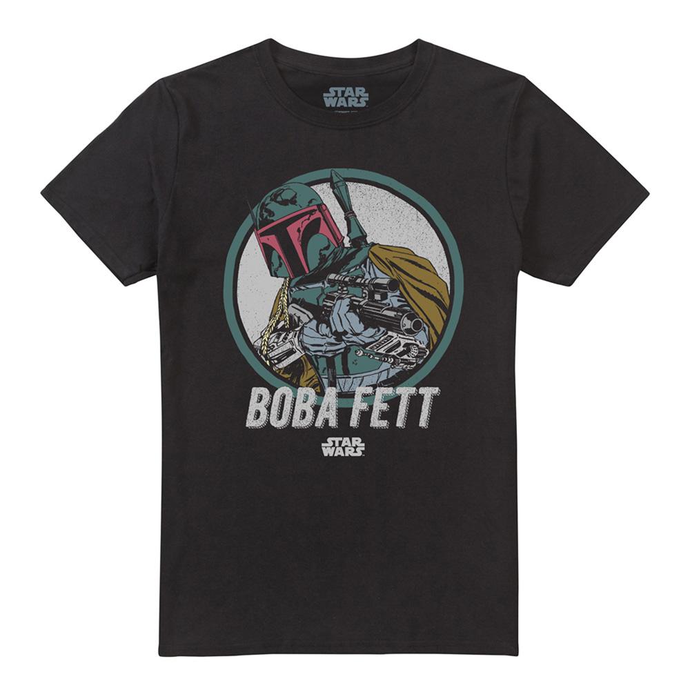 STAR WARS Unisex Adult Boba Retro T-Shirt