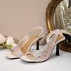 2024 Summer Trend Slip on Outdoor Shoes Women Peep Toe High Heel Sandals Comfortable Elegant Women Shoes Shoes for Women