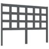 Headboard Grey 125.5 X 4 X 100 Cm Solid Pine Wood