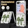 Cute Nurse Uniform Print Case For Samsung Z Flip 8 7 6 5 Luxury Plating Leather Skin Folding Phone Cover For Galaxy Z Flip8 Flip7 Flip6