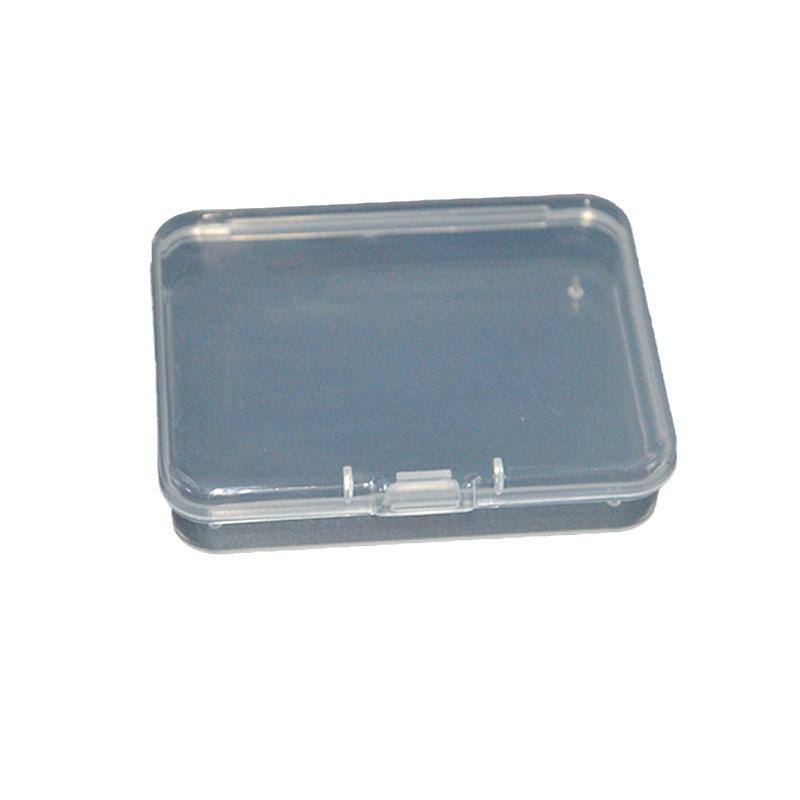 Clear Flip-Top Rectangular PP Plastic Box for Fishing Gear, Puff, Eyelid Stickers, & Eyelashes - Dustproof Storage Solution