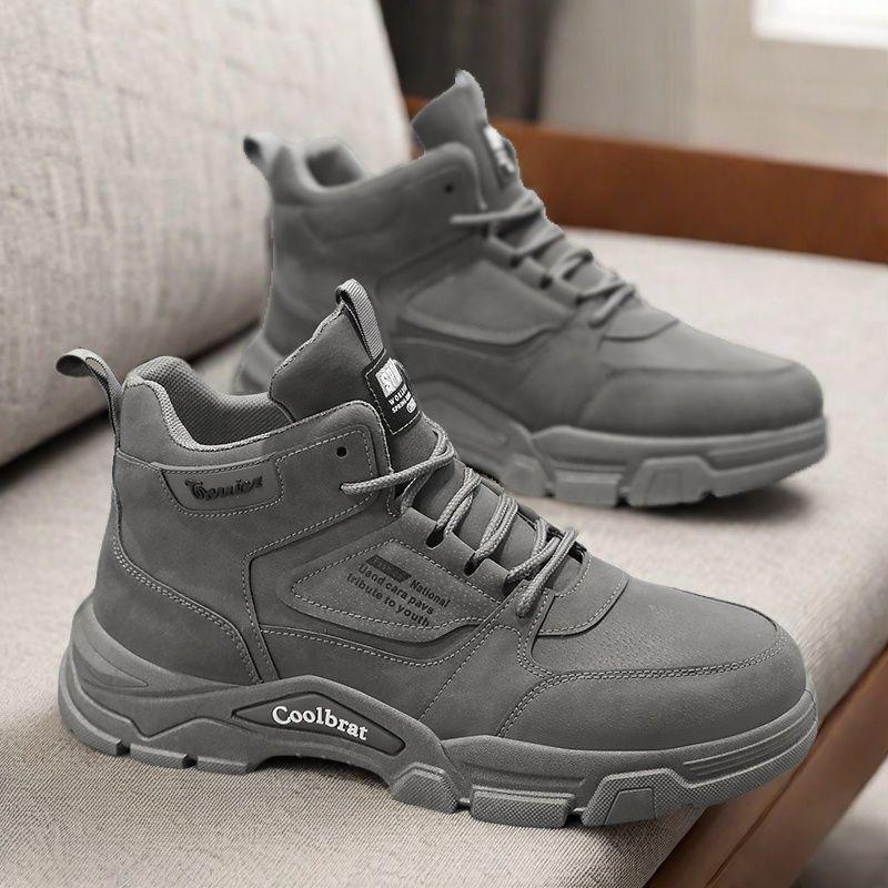 High-top Men's Shoes 2024 Autumn New Trend Sports Site Wear-resistant Labor Protection Mountaineering Casual Tooling Wind Martin Boots
