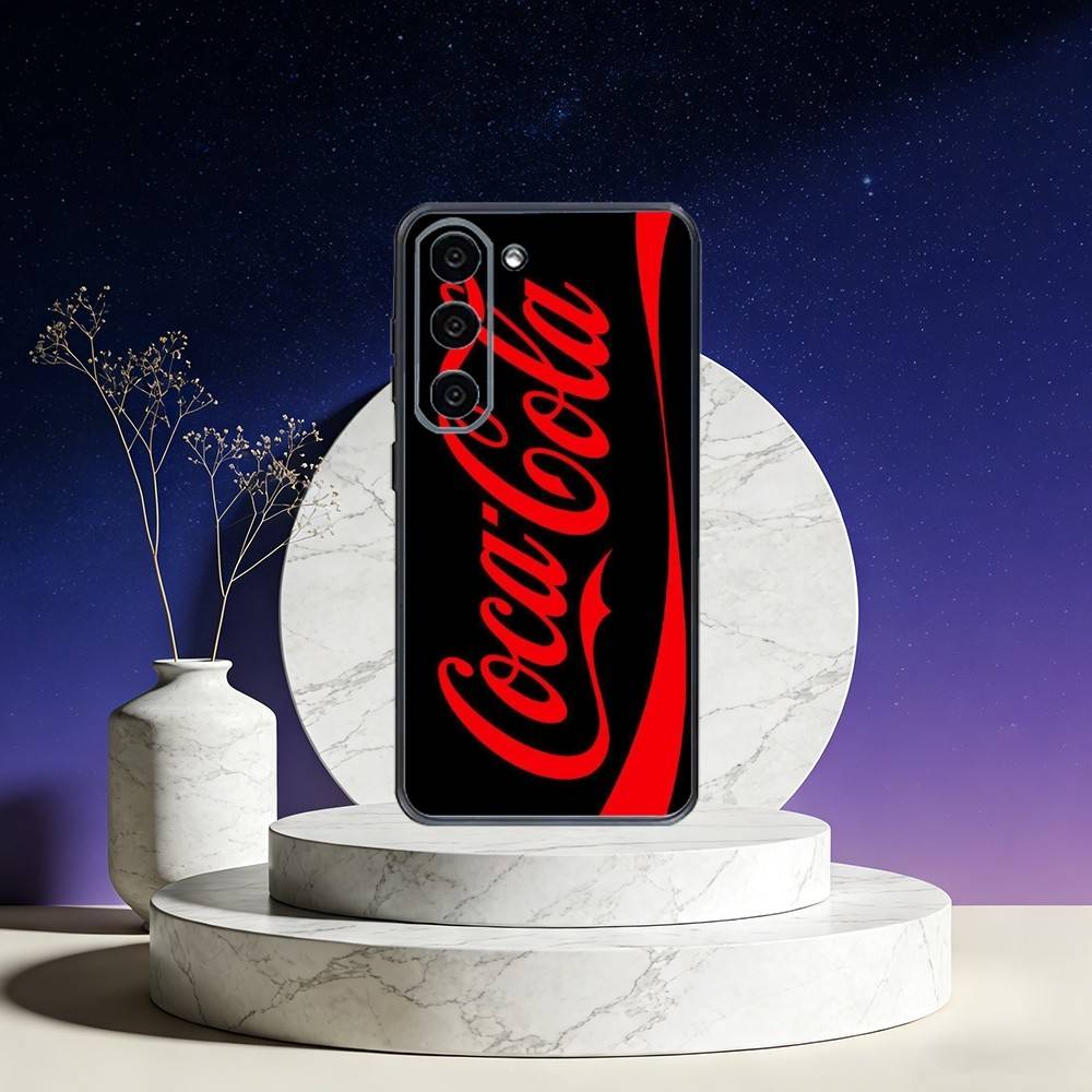 CocaS-Fashion Cola Phone Case For Samsung Galaxy A73,A72,A71,A70,A53,A52,A51,Others Soft Black Cover