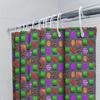 Colorful Candy Pattern Shower Curtain Sweet Treats Dessert Food Bathroom Decor Waterproof Backdrop