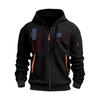 Men's Sports Casual Hoodie Hoodie Cardigan Zipper Multi-pocket Hoodie Coat