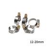 20Pcs/set Pipe Clamps Stainless Steel Hoop Hose Clips Fuel Hose Pipe Clamps Worm Drive Durable Adjustable Drive Hose Clamp