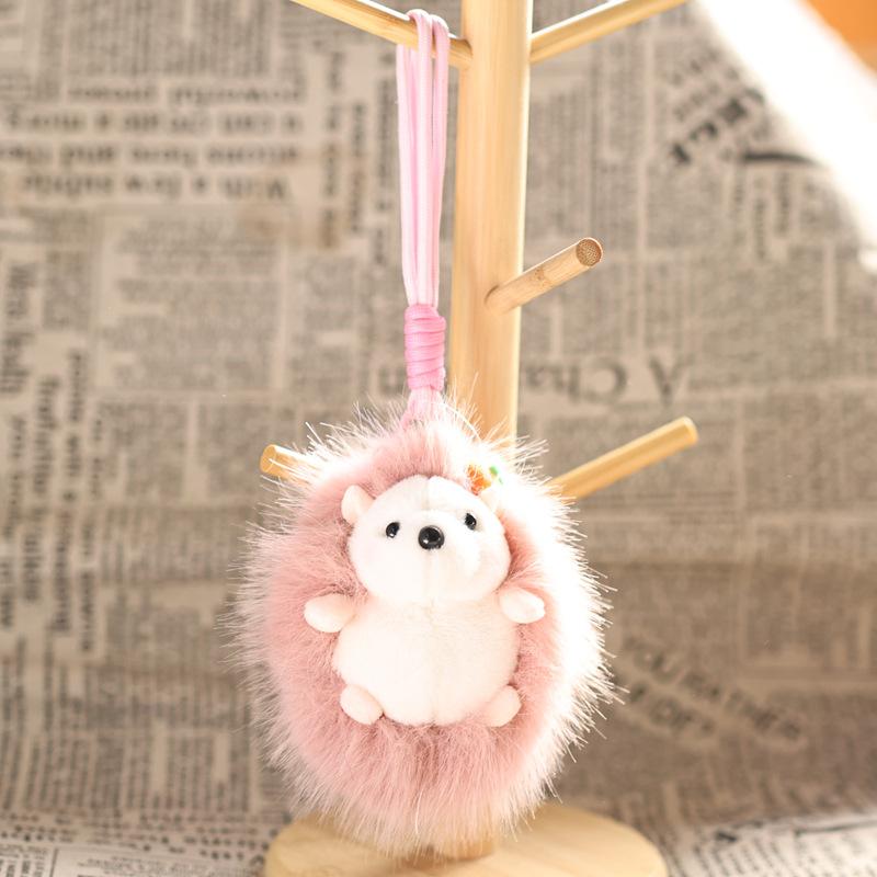 1 Stück Kawaii Niedlicher Tieranhänger Cartoon Igelpuppe Schlüsselanhänger Weiches Stofftier Plüschtier Heimdekoration Kindergeschenk Für Kinder