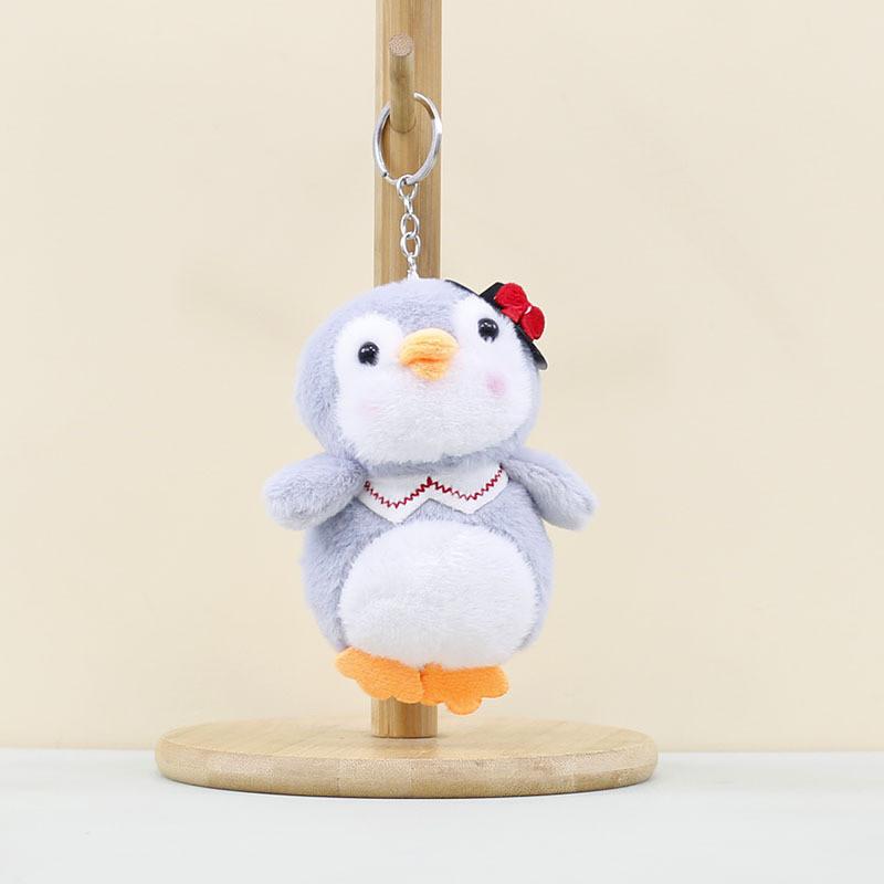 Cute Little Hat Penguin Keychain Cartoon Girl Backpack Decoration Gift Toy Plush
