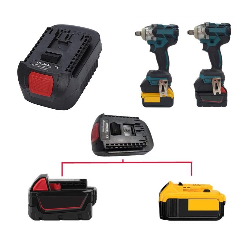 Universal 18V Power Tool Adapters Safe Overcharge Defense Ergonomic Designs Batteries Converter Suitable for Power