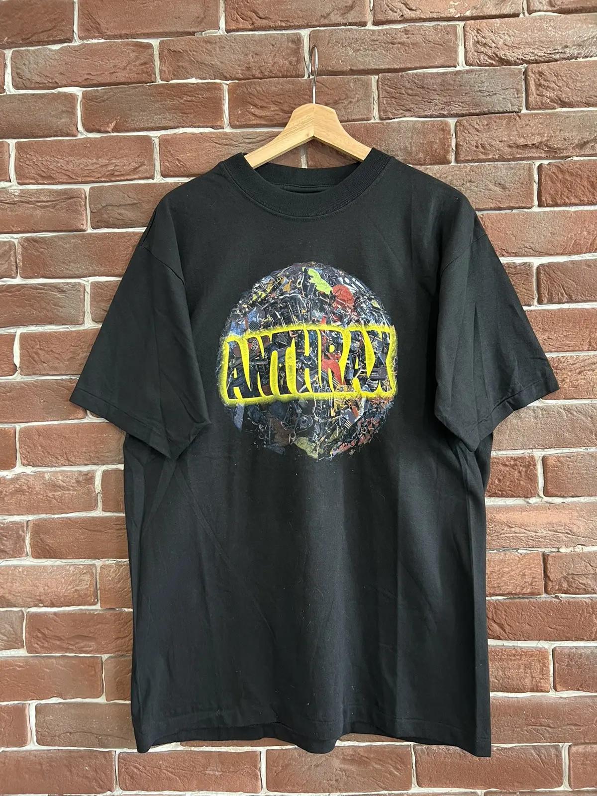 Vintage Anthrax 90s Tour Tee like Metallica Slayer Pantera Unisex T-Shirt S