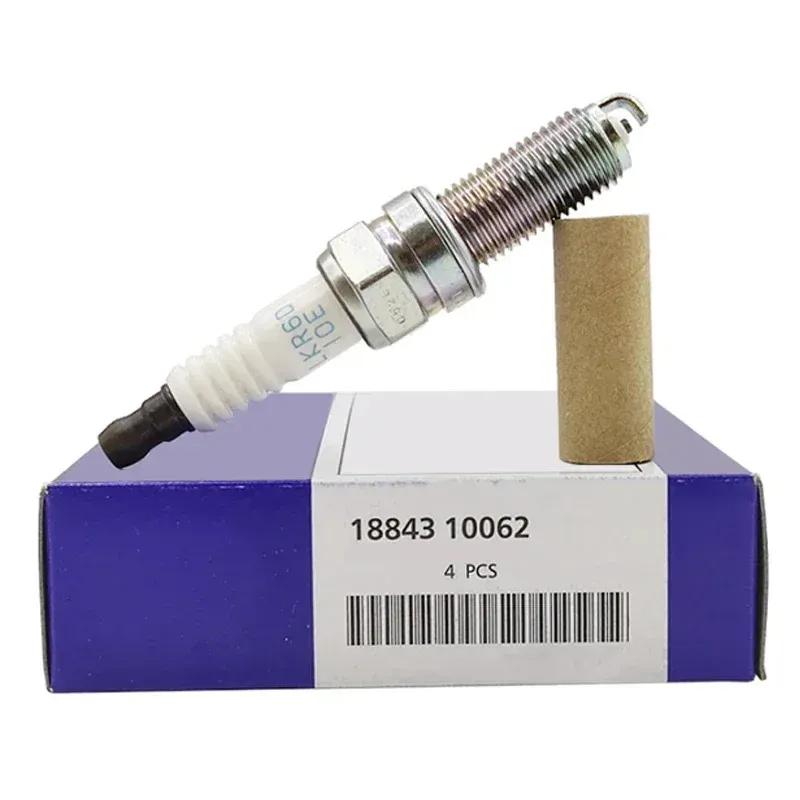 4/6PCS 18843-10062 LKR6D10E Normal Spark Plug For Hyundai Kia Rio Accent Morning Picanto 1884610062 LKR6D-10E 96569 18843 10062 4pcs