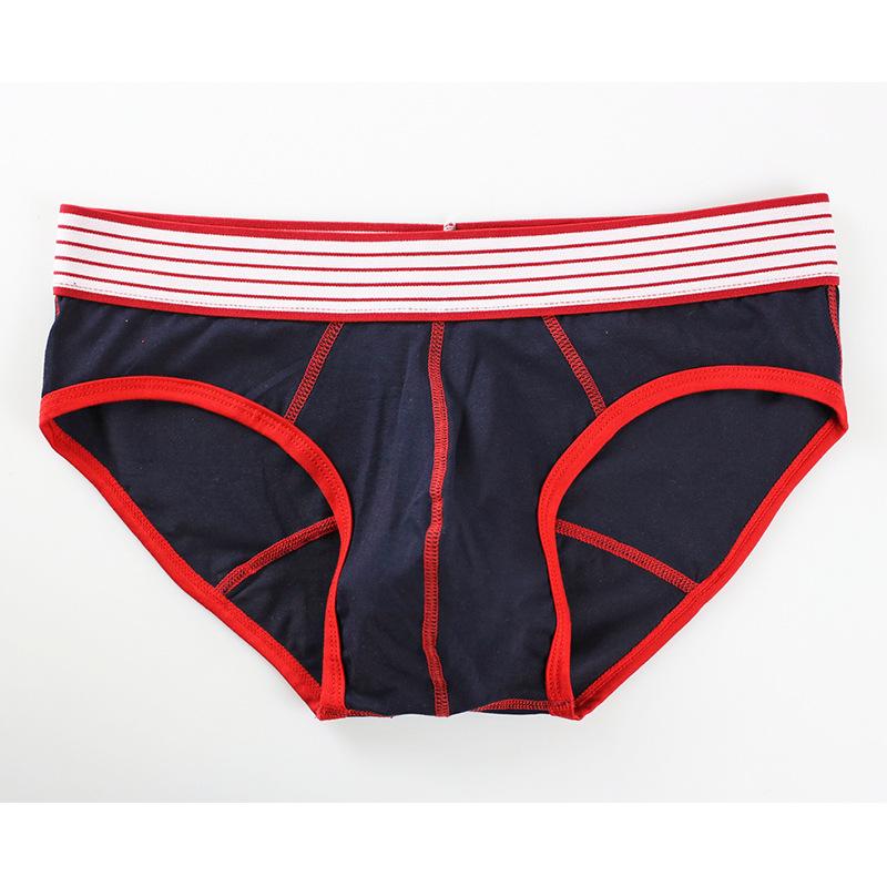 Men's Underwear Pure Cotton Crotch Breathable Pure Color Simple Triangle Pants U Convex Sexy Underwear